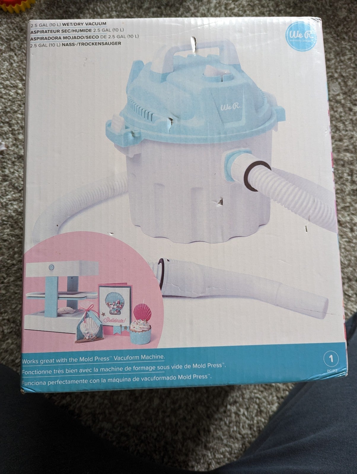 We R Memory Keepers 2.5 Gal Mold Press Wet/Dry Vacuum w/ Blower Feature *NIB*