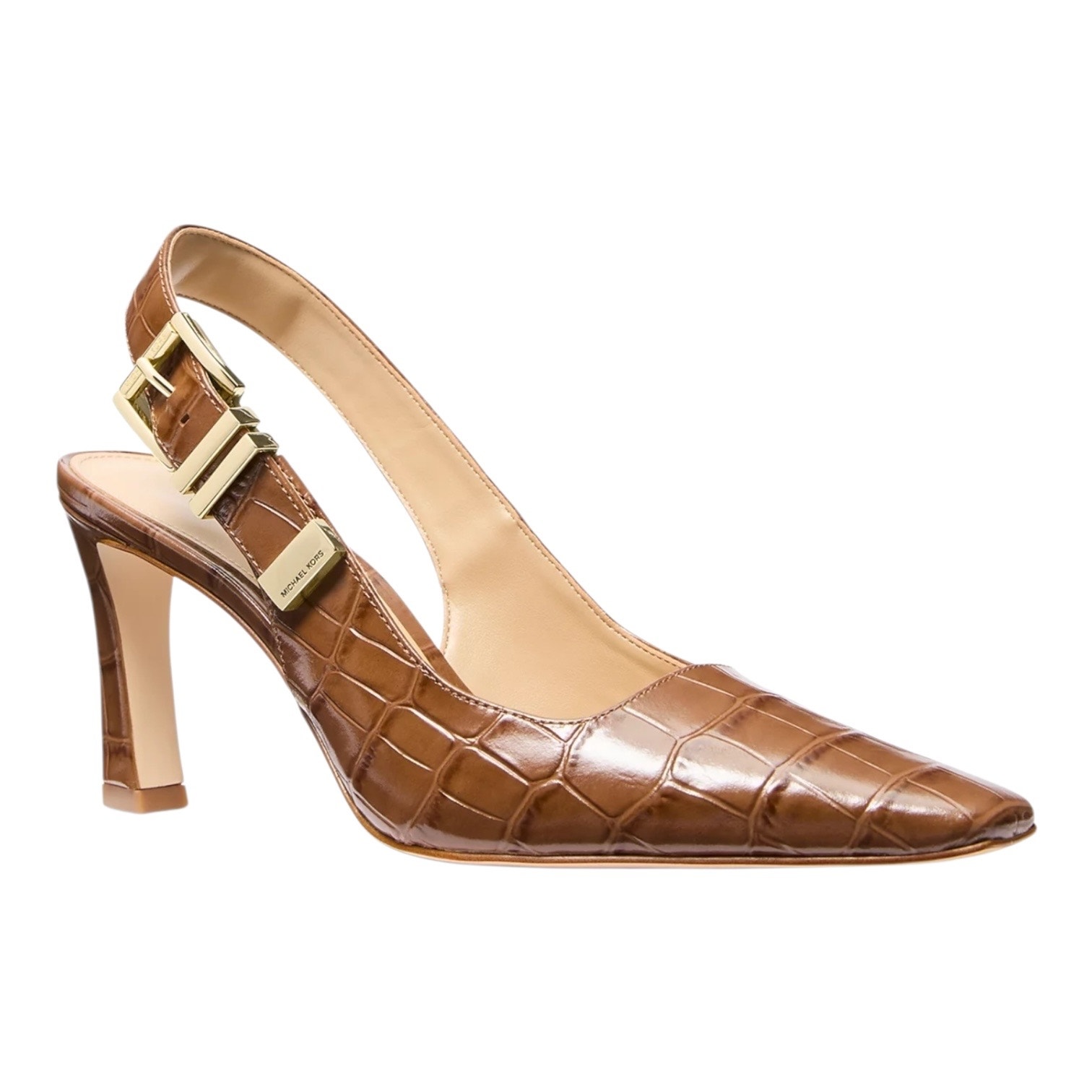 Michael Kors Women's Darrington Slingback High Heel Pumps Brown Size 10