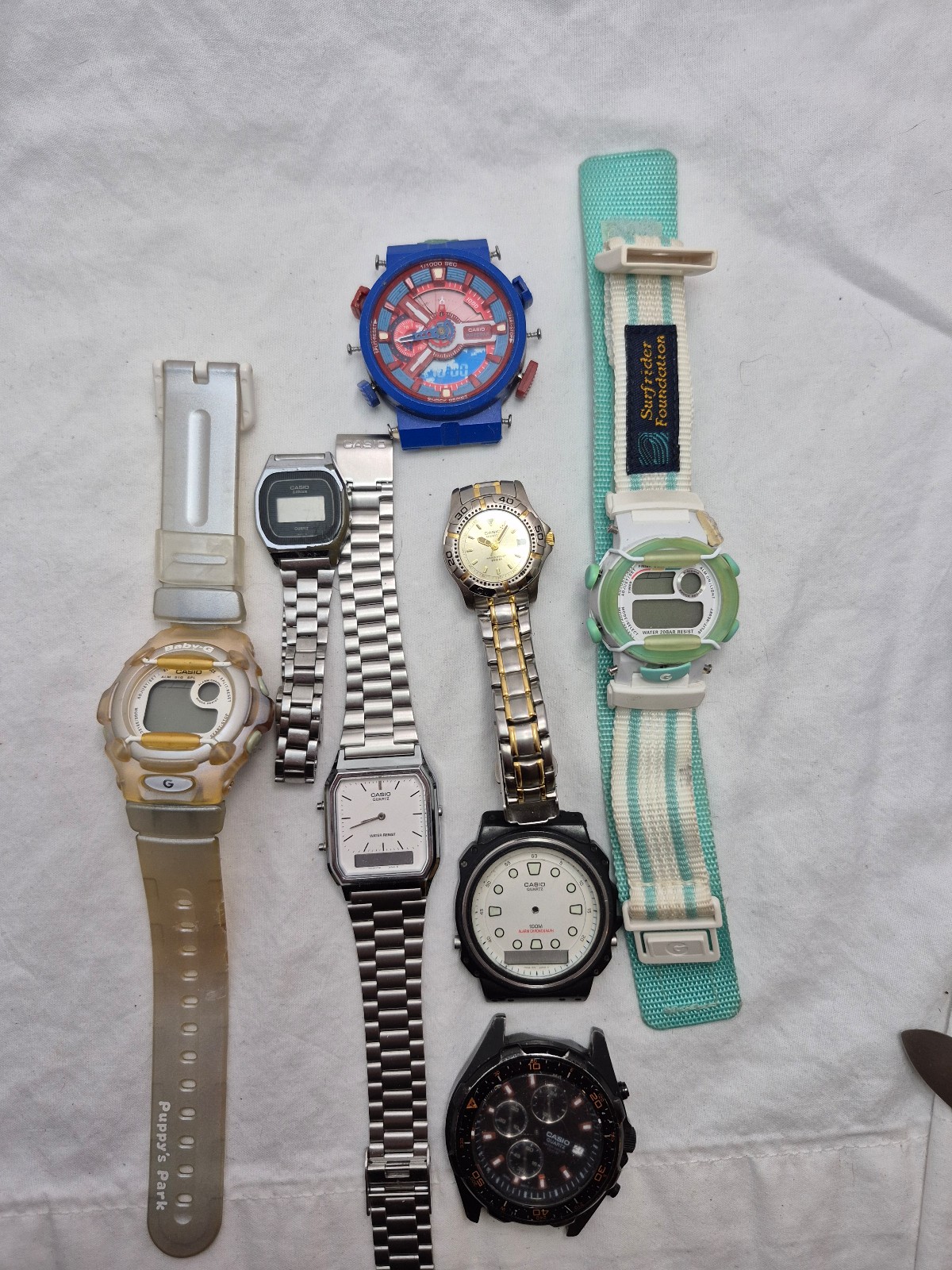Casio watch parts/repair lot.