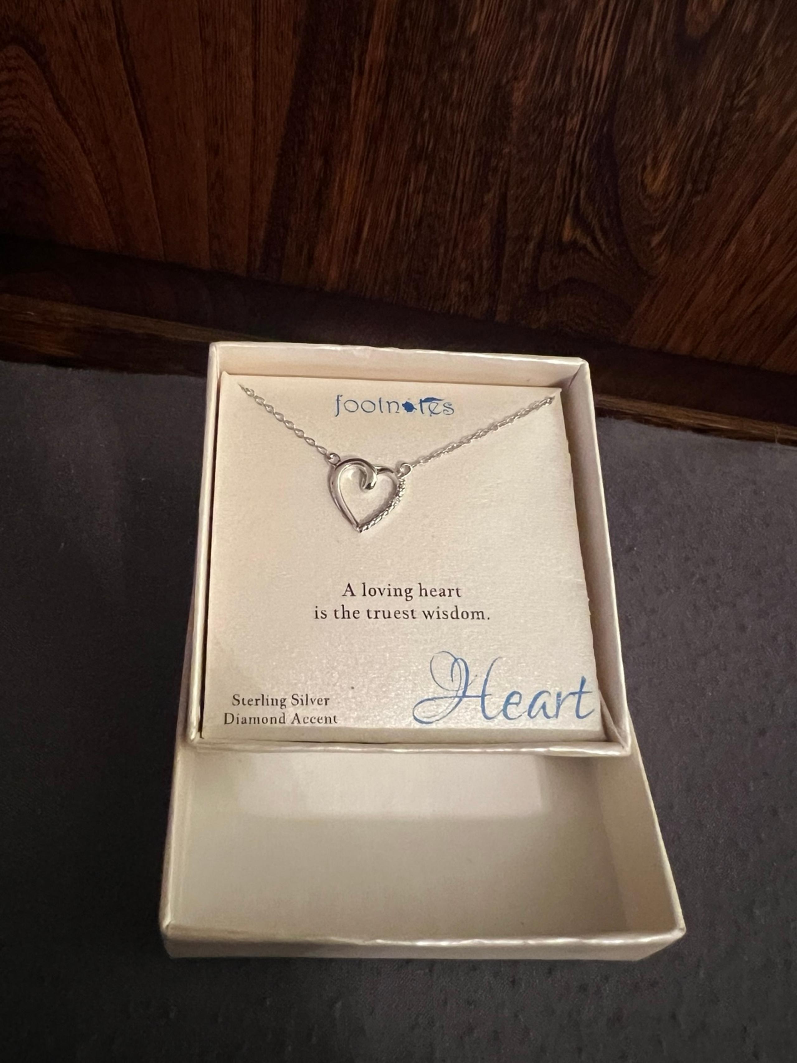 Footnotes Sterling Silver Diamond Accent Necklace, new in box with tag