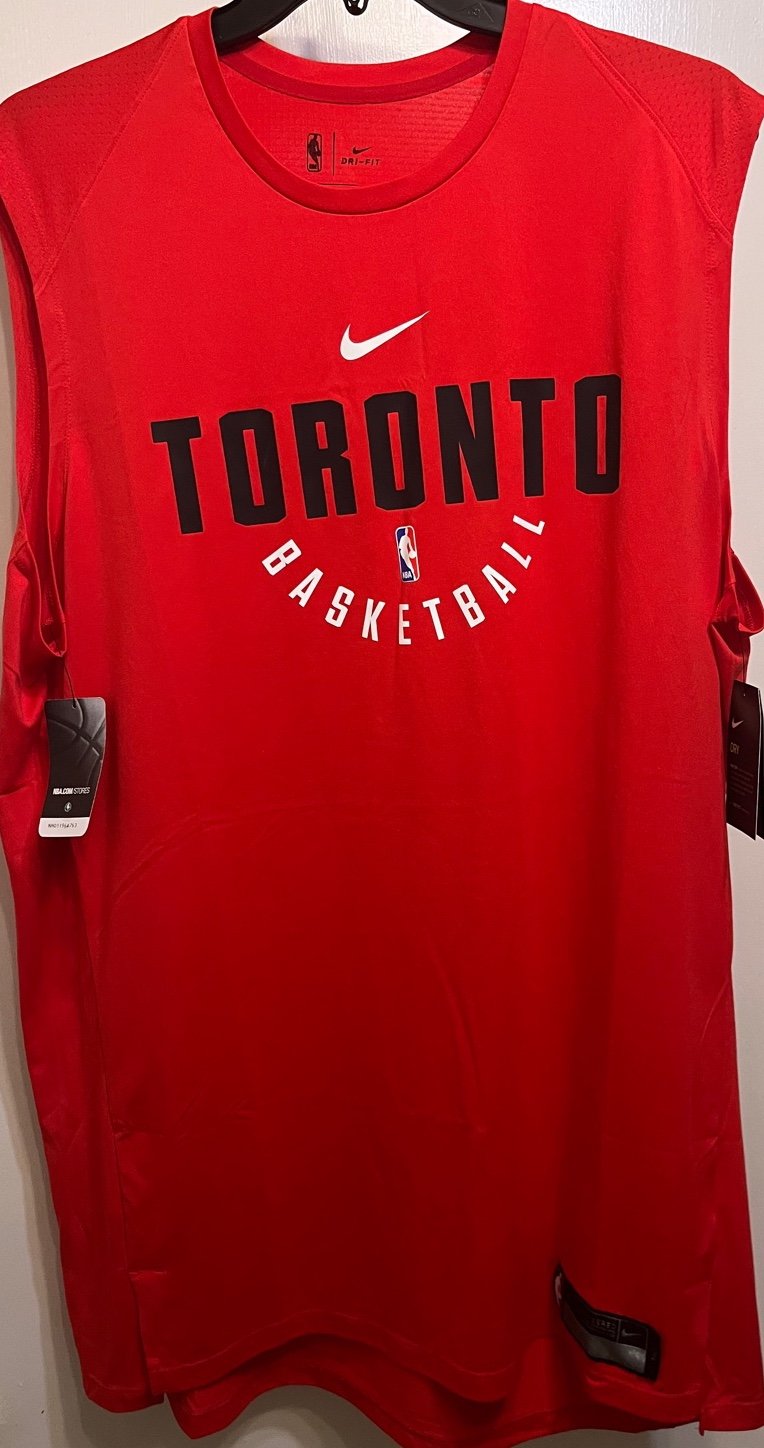 Nike NBA Toronto Raptors Mens Size 2XL-Tall Sleeveless Warmup Top