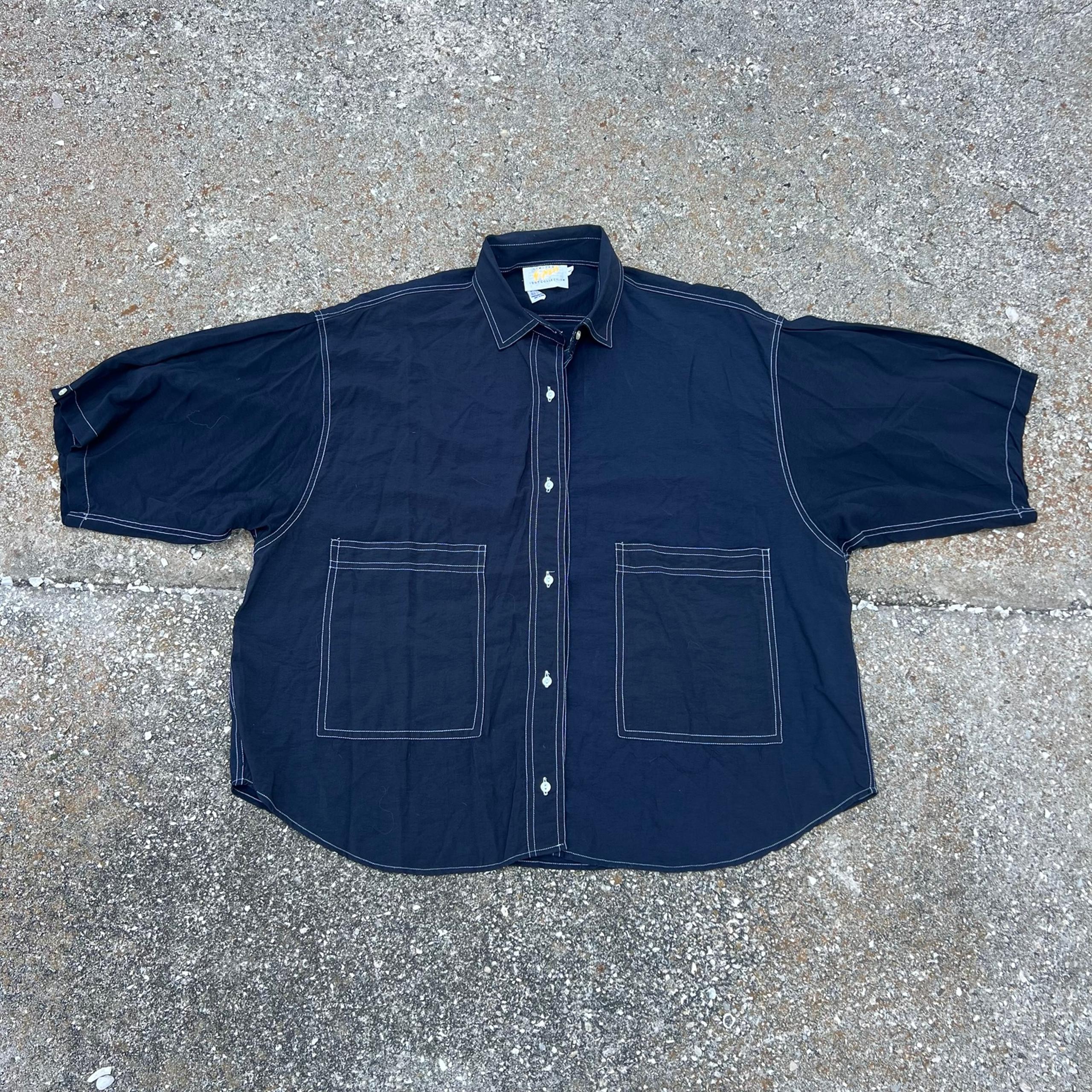 Vintage 90s Express cropped style button down shirt