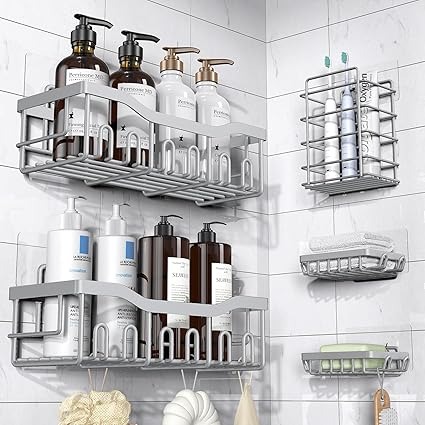 Shower caddy 5 pack stainless steel
