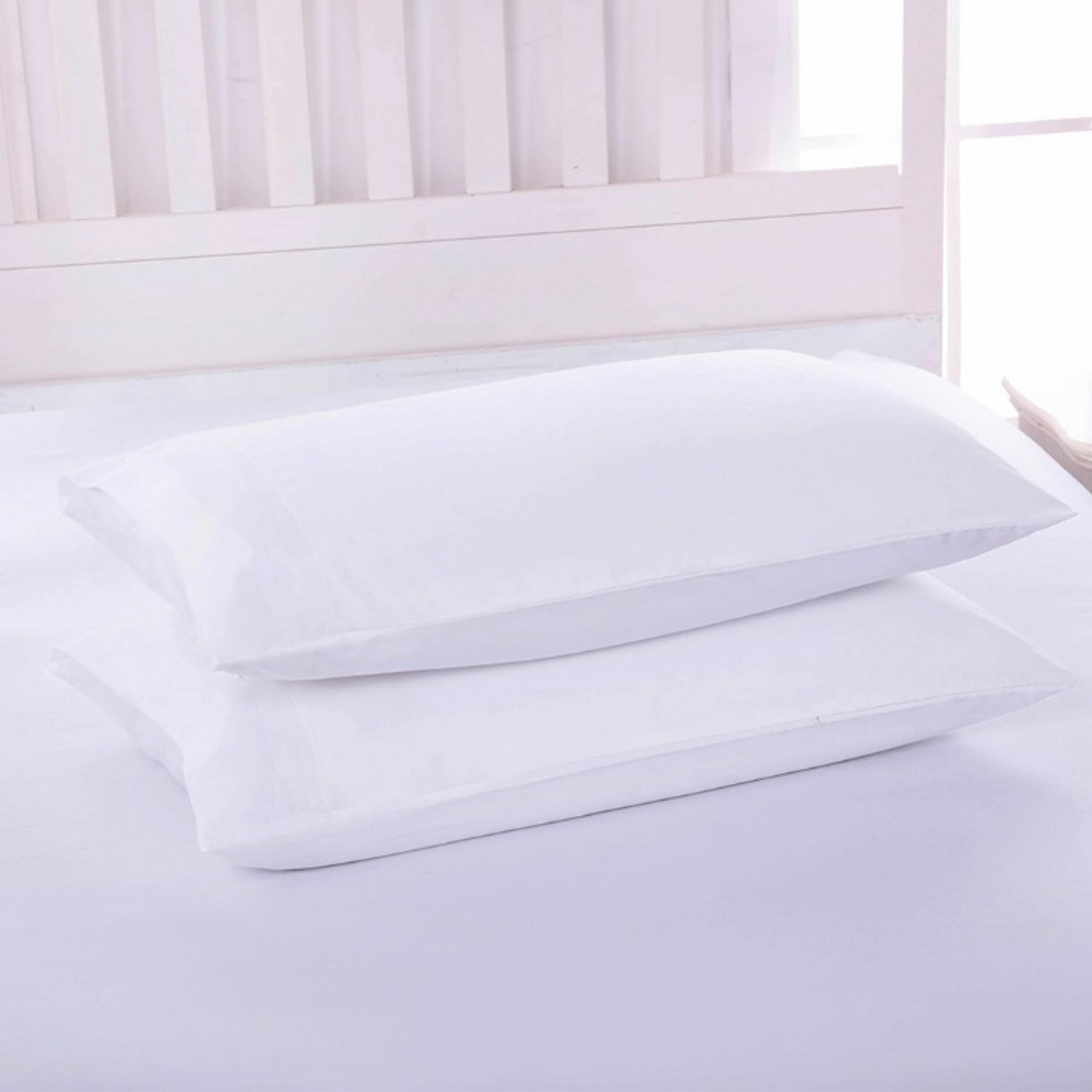 2 Piece Standard Pillowcases Set, Comfortable Microfiber 20" x 30" (White)