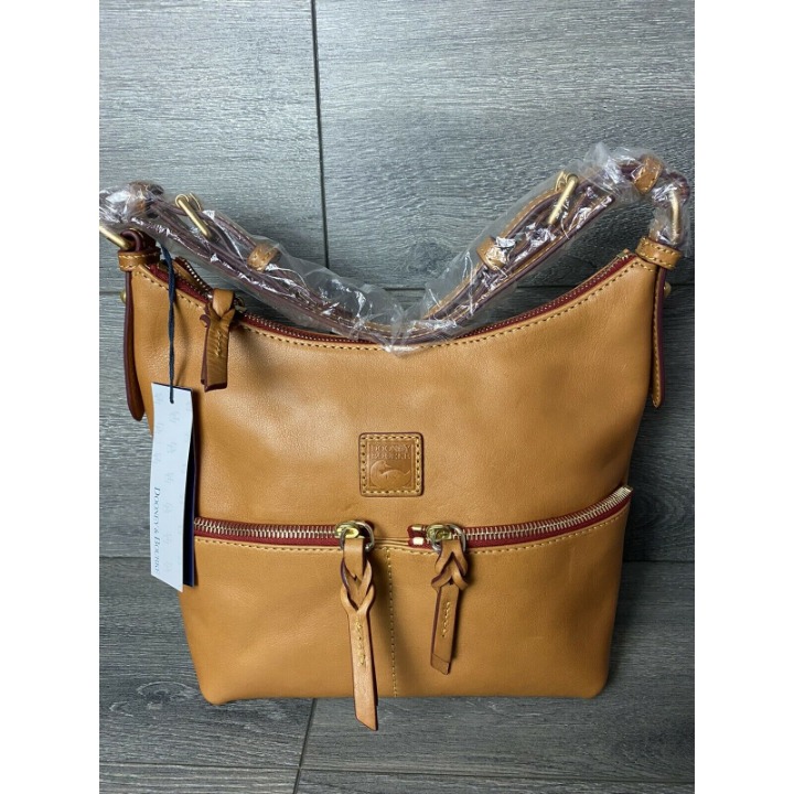 Dooney & Bourke Florentine Leather Small Zipper Pocket Sac Natural