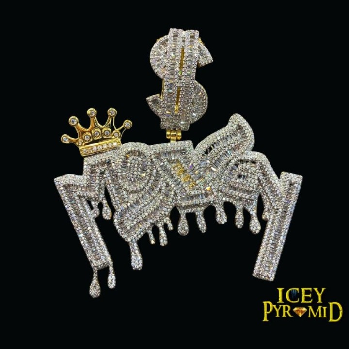 Iced Out Money Dollar King Necklace