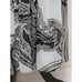 WHITE HOUSE BLACK MARKET Paisley Black White Pleated Maxi Skirt SIZE S