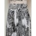 WHITE HOUSE BLACK MARKET Paisley Black White Pleated Maxi Skirt SIZE S