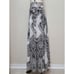 WHITE HOUSE BLACK MARKET Paisley Black White Pleated Maxi Skirt SIZE S