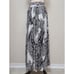 WHITE HOUSE BLACK MARKET Paisley Black White Pleated Maxi Skirt SIZE S