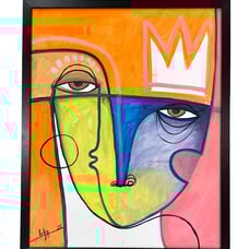 PAINTING ORIGINAL OIL ON CANVAS (FRAME INCLUDED) CUBAN ART 16”X20” By Lisa