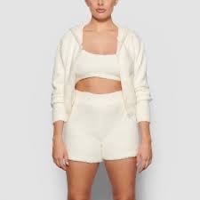 Skims knit zip up hoodie