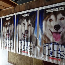 SNOW DOGS - A WALT DISNEY MOVIE BANNER WITH DEMON, DIESEL, YODEL & DUCHESS