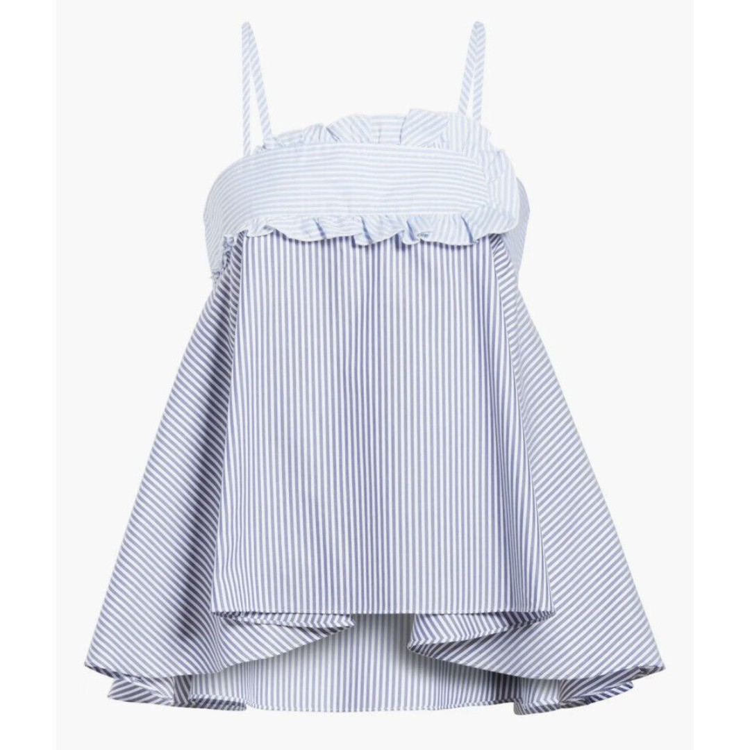Carven Stripe Peplum Swing Tank Size 36 280