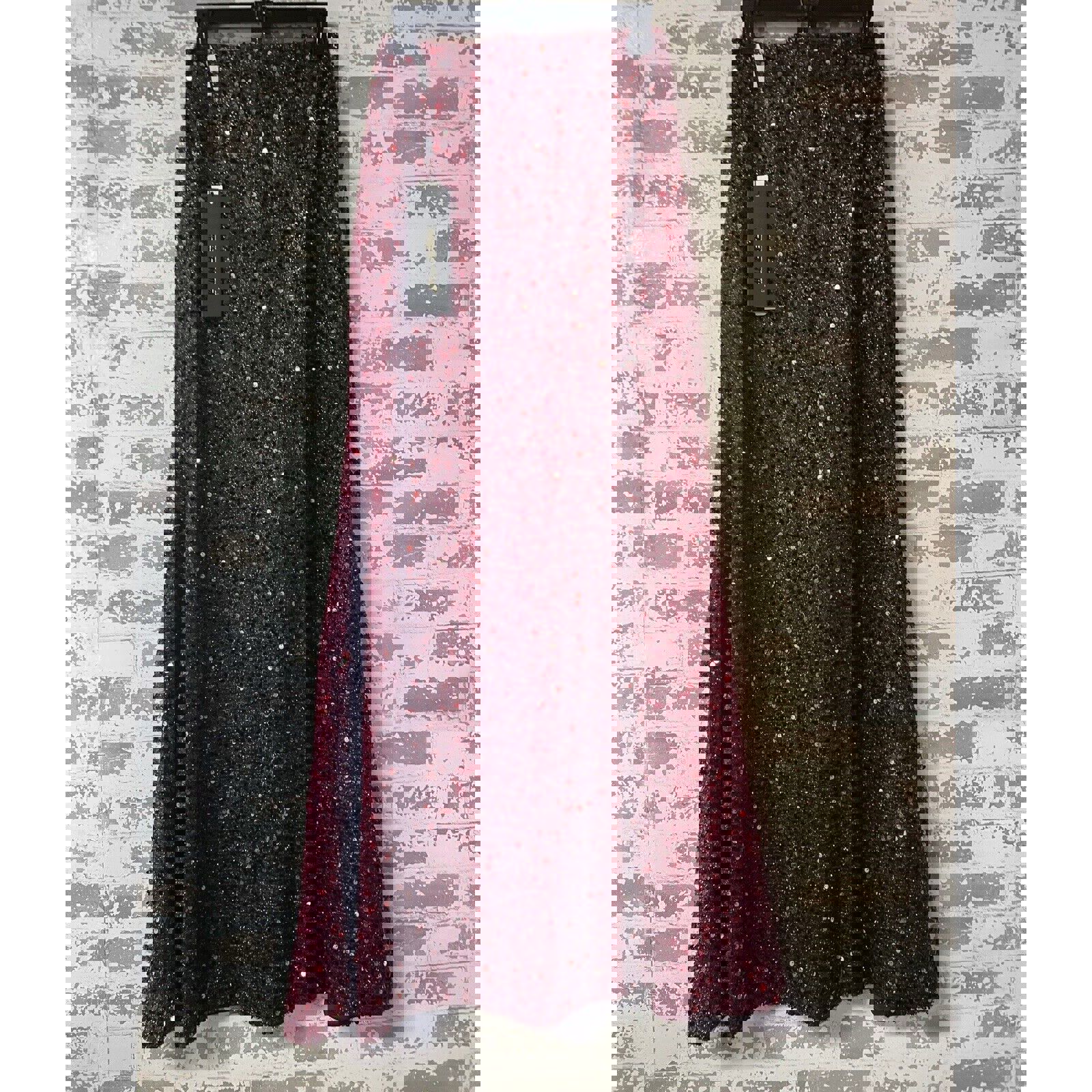 NWT! RYANTH Deep Romantic Red Sequin Long Skirt Size 4 - formal gorgeous