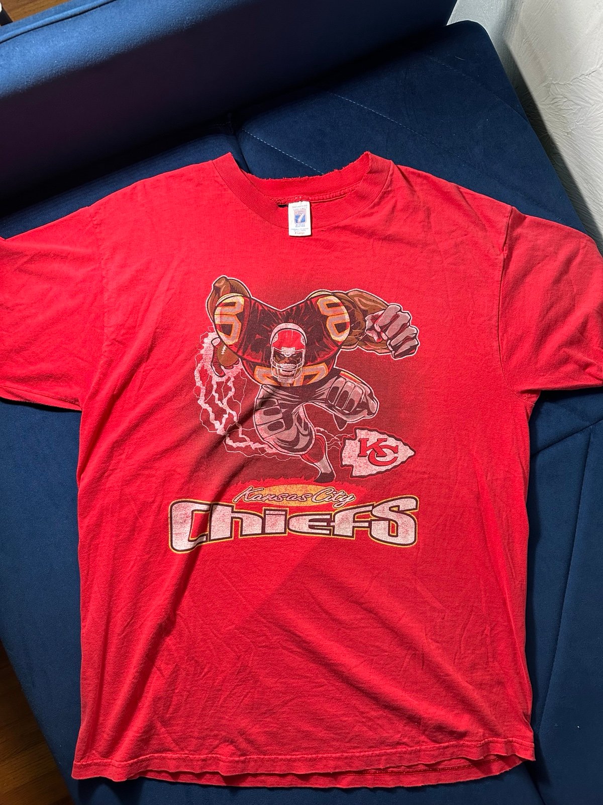 RARE. 1990’s Kansas City Chiefs Electricity Grail. Size Xl. Logo 7 Tag