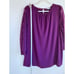 Boden Women's Aurora Jersey Top with Sheer Polka Dot 3/4 Sleeves in Purple Sz 14
