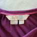 Boden Women's Aurora Jersey Top with Sheer Polka Dot 3/4 Sleeves in Purple Sz 14