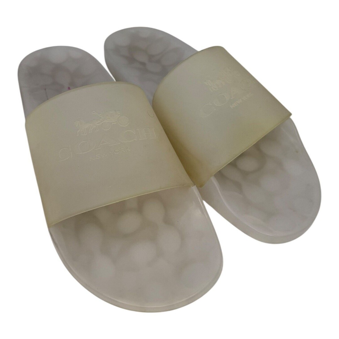 Men's Clear Slide Sandals COACH Size 13 Carriage