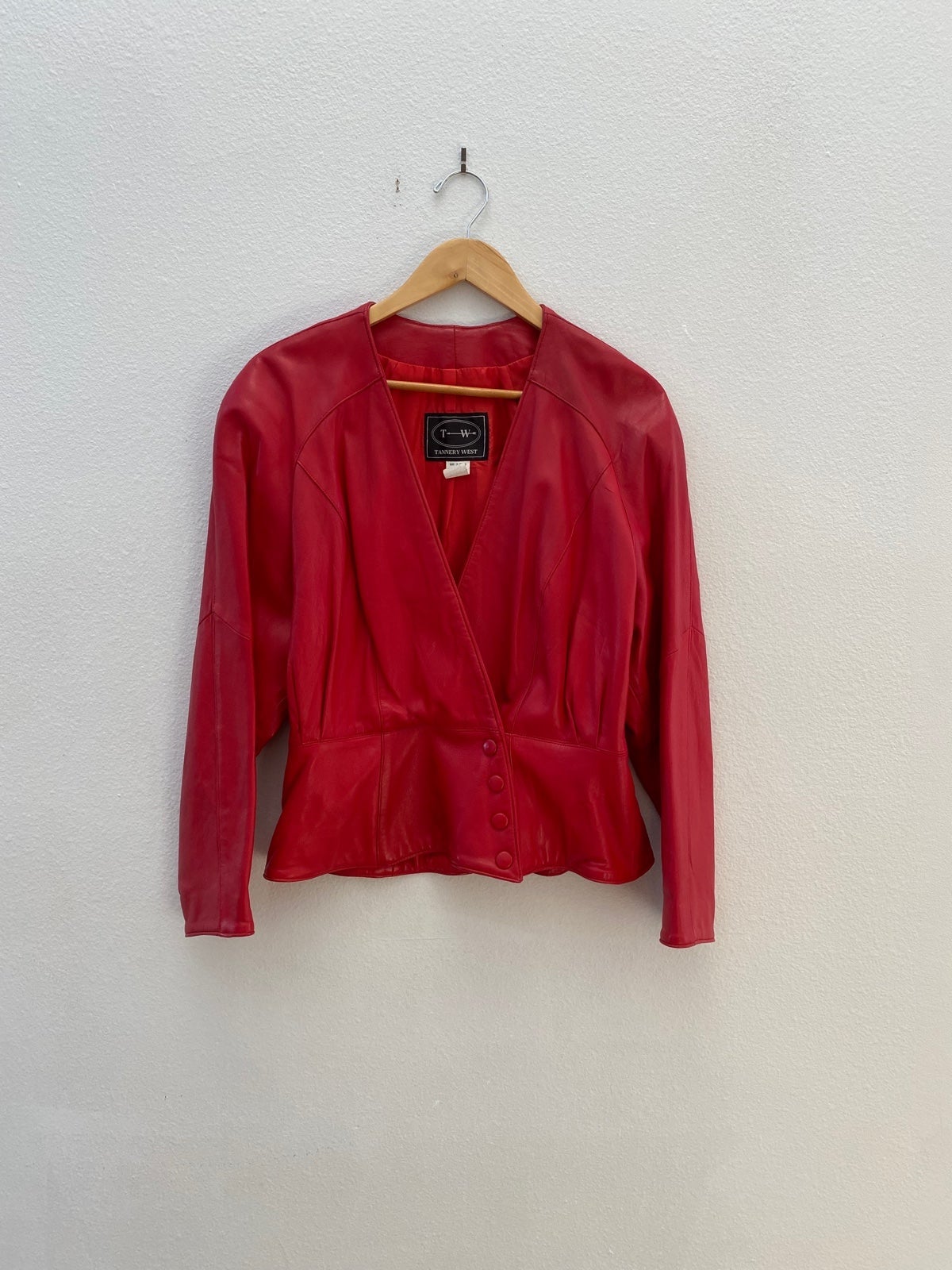 Vintage 80s tannery west Leather Jacket