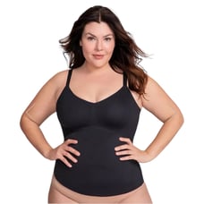 HoneyLove Plus Size 3X LiftWear Cami Vamp Black Adjustable Straps Wire Free Lift