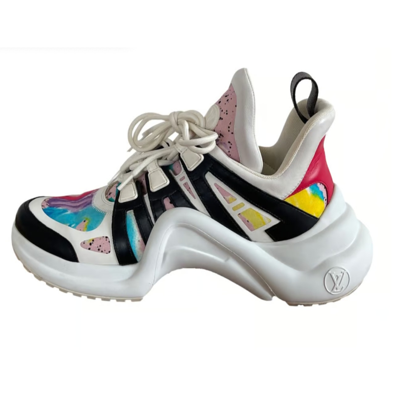Louis Vuitton Women's Archlight Trainer Sneakers Multicolor Rose GO 1109 Size 9