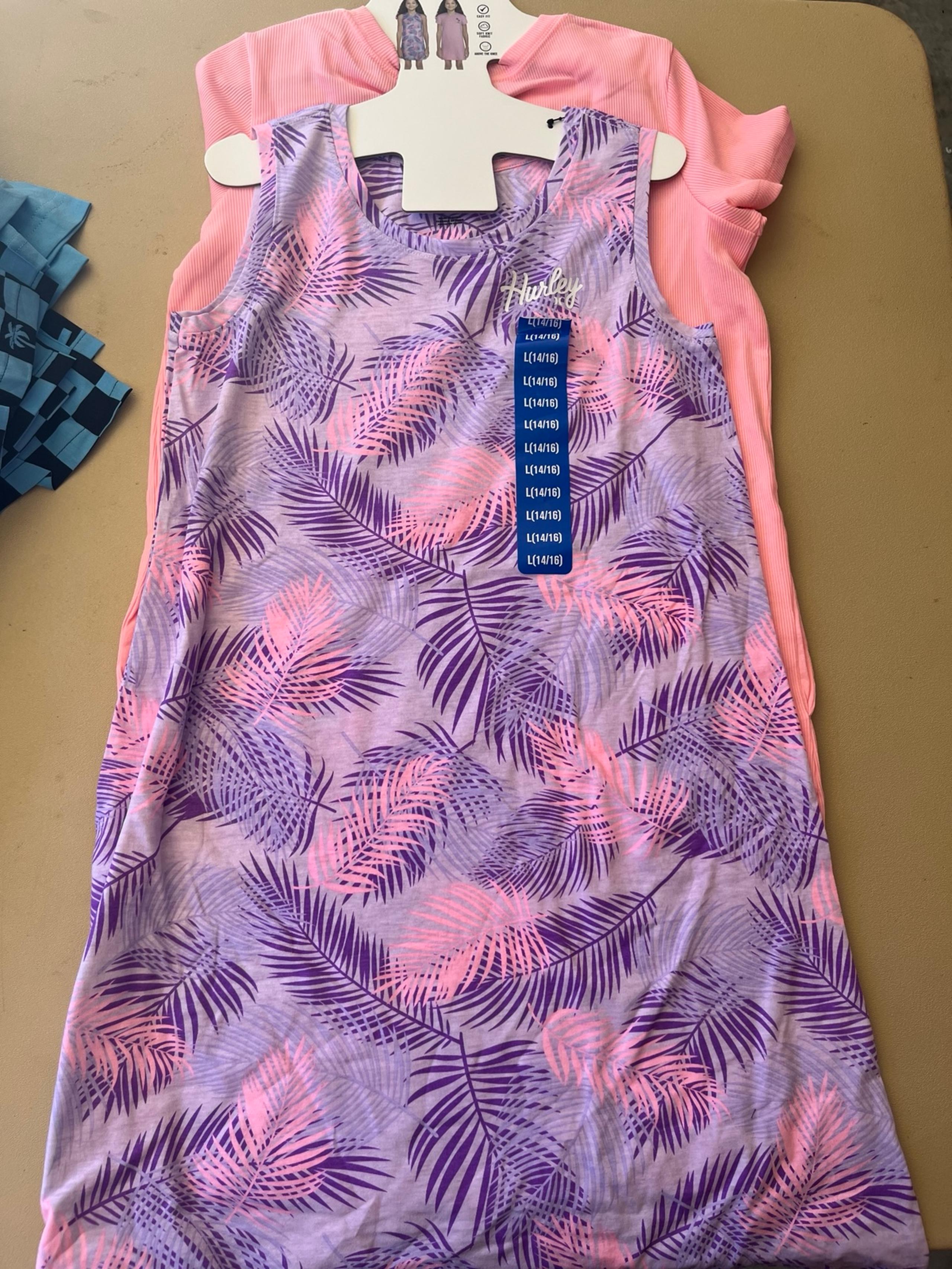 Brand New Girls Size Large 14/16 Hurley Hawaiian Dresses