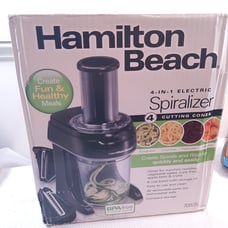 Hamilton Beach 4-in-1 Electric Spiralizer 6 Cup vegetable ribbon 4 cones 70935