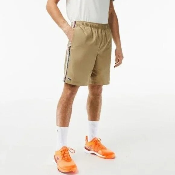 New Lacoste MEN’S RECYCLED POLYESTER TENNIS SHORTS Size Large