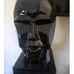Large Black Geometric Art Deco Head Planter/Vase