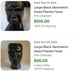 Large Black Geometric Art Deco Head Planter/Vase