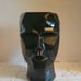 Large Black Geometric Art Deco Head Planter/Vase