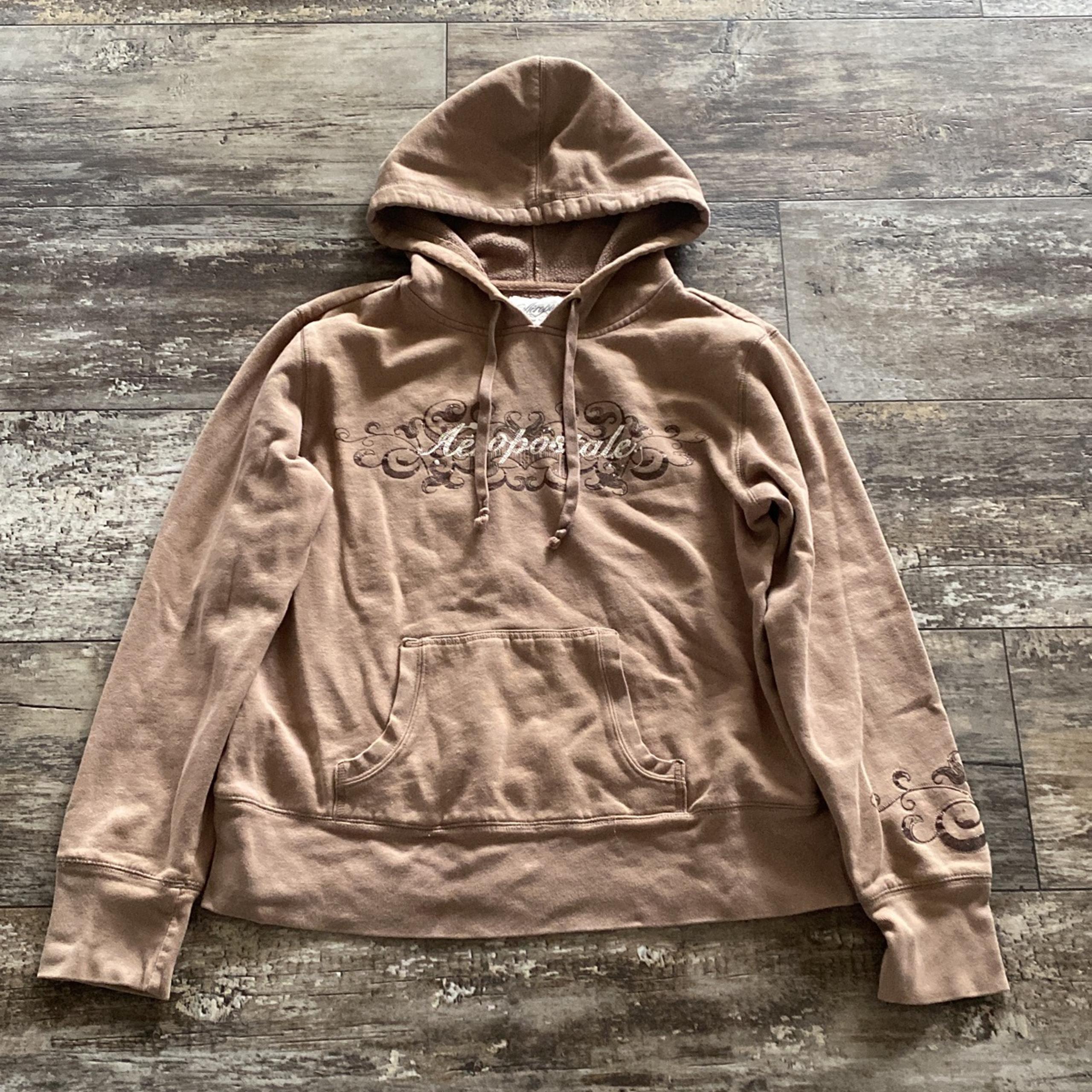 Tan Aeropostale Hooded Sweater Size Small