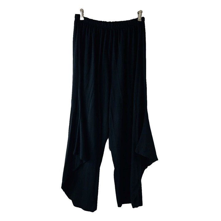 Bryn Walker Womens Medium Flowy Parachute Pull On Pants Black Minimalist Artsy
