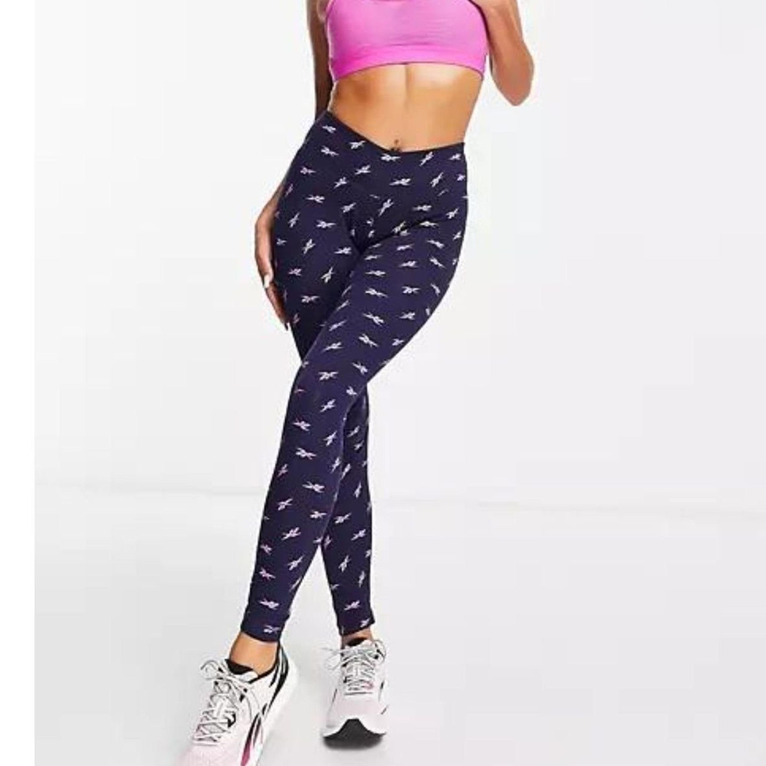 Reebok Training Leggings Classic All-over Logo Print Vector Leggings Women's M