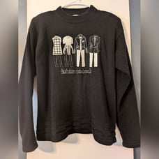 Bonnie and Bill by Holly Vtg Black & White Embroidered Sweater Women's Size XL