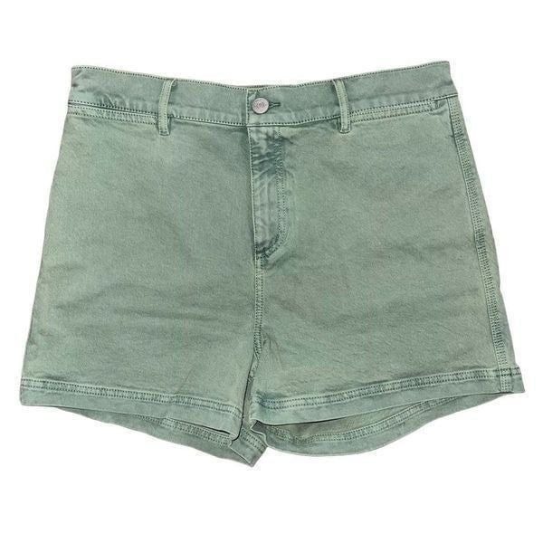 Lou & Grey Green High Rise Shorts 32/14 NWT