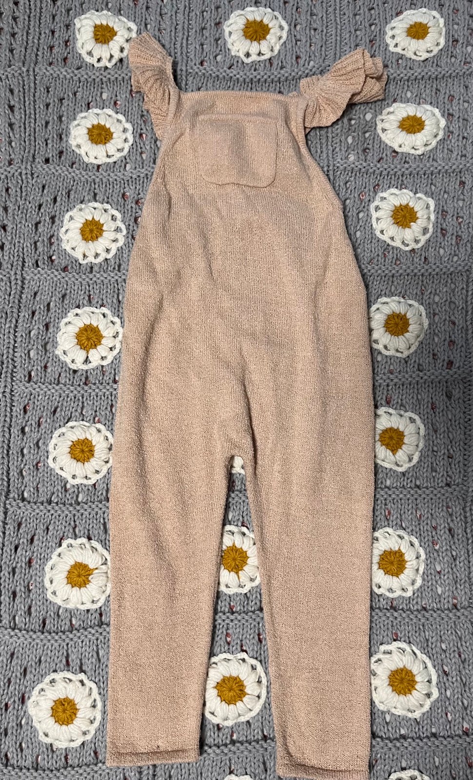 HSA Zara knit overalls romper 3/4