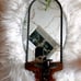 Home Interior Rod Iron Wooden Vintage Rare 60s, Mirror Sconce /Candle Holder‎