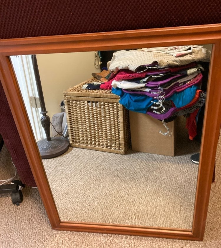 Heavy Vintage Solid Wood Mirror