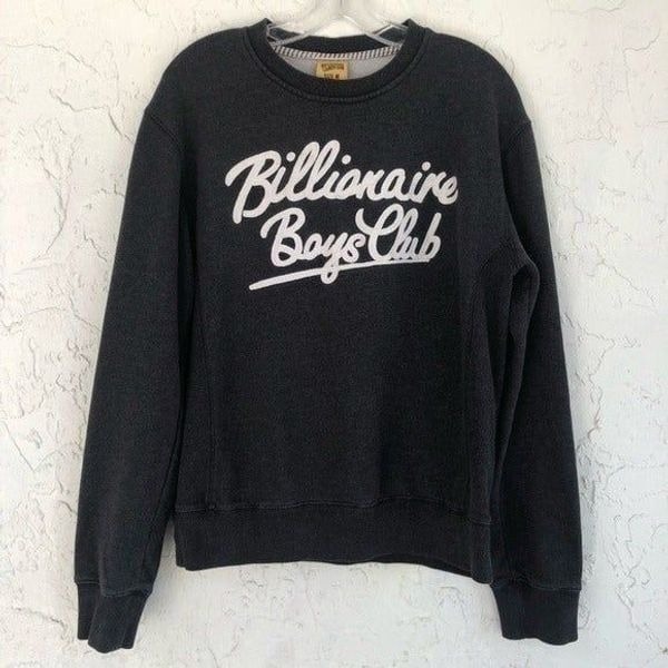 BILLIONAIRE BOYS CLUB Gray Crew Neck Pullover Sweater Size Medium