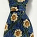 Ermenegildo Zegna Made In Italy Men's Geometric Vtg Necktie 100% Silk Blue Tie