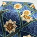 Ermenegildo Zegna Made In Italy Men's Geometric Vtg Necktie 100% Silk Blue Tie