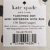 Kate Spade Flamingo Dot Mini Notebook with Pen Brand New Set of 2