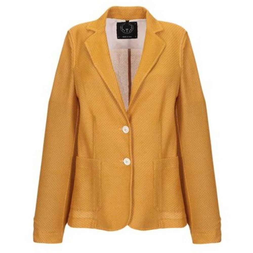 NEW! T-Jacket By Tonello Wmns Golden Knit Cotton Blazer From Italy, Size S 433