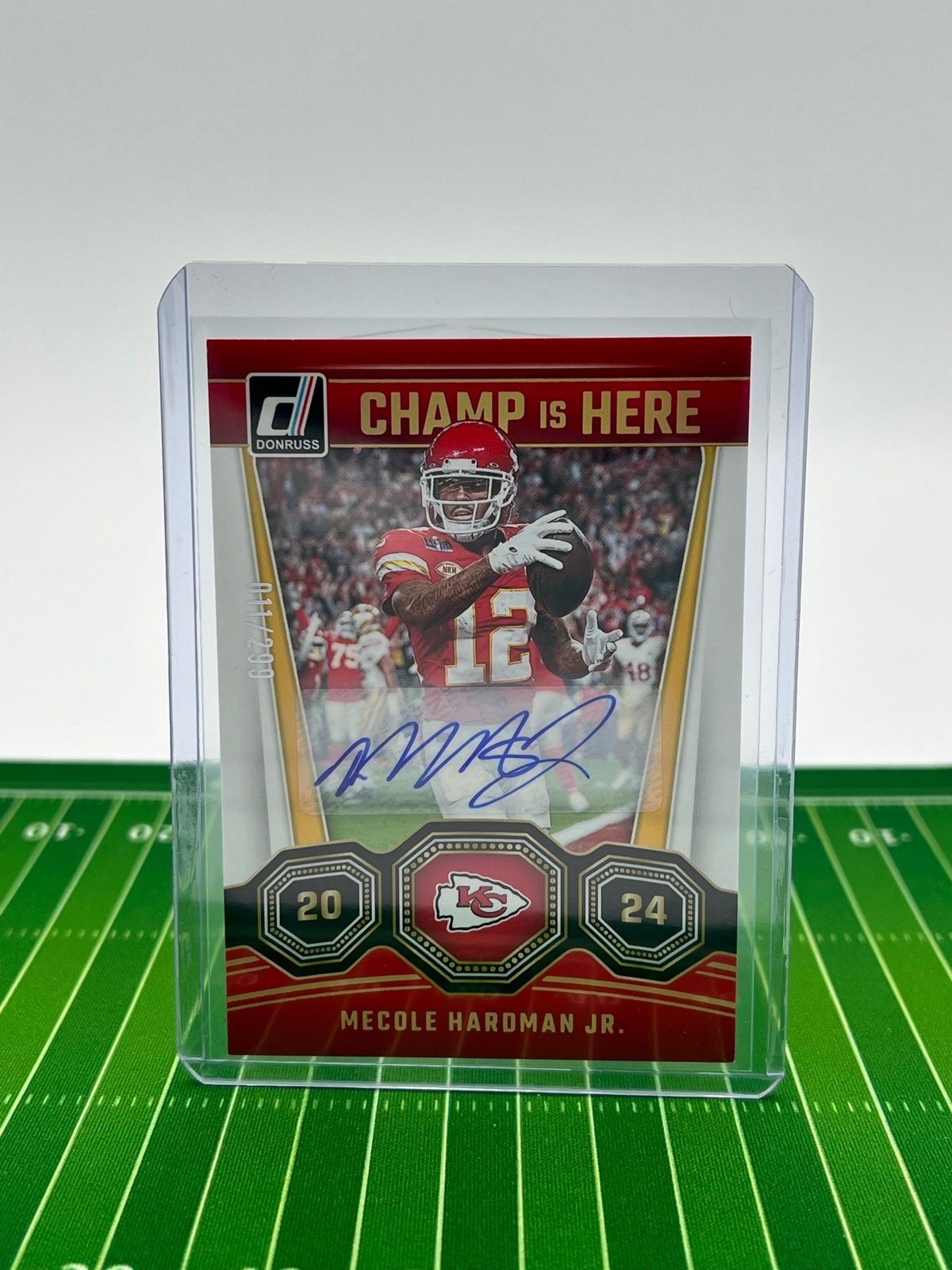 2024 Panini Donruss Champ is Here #7 Mecole Hardman Jr. AUTO 22/299 Chiefs