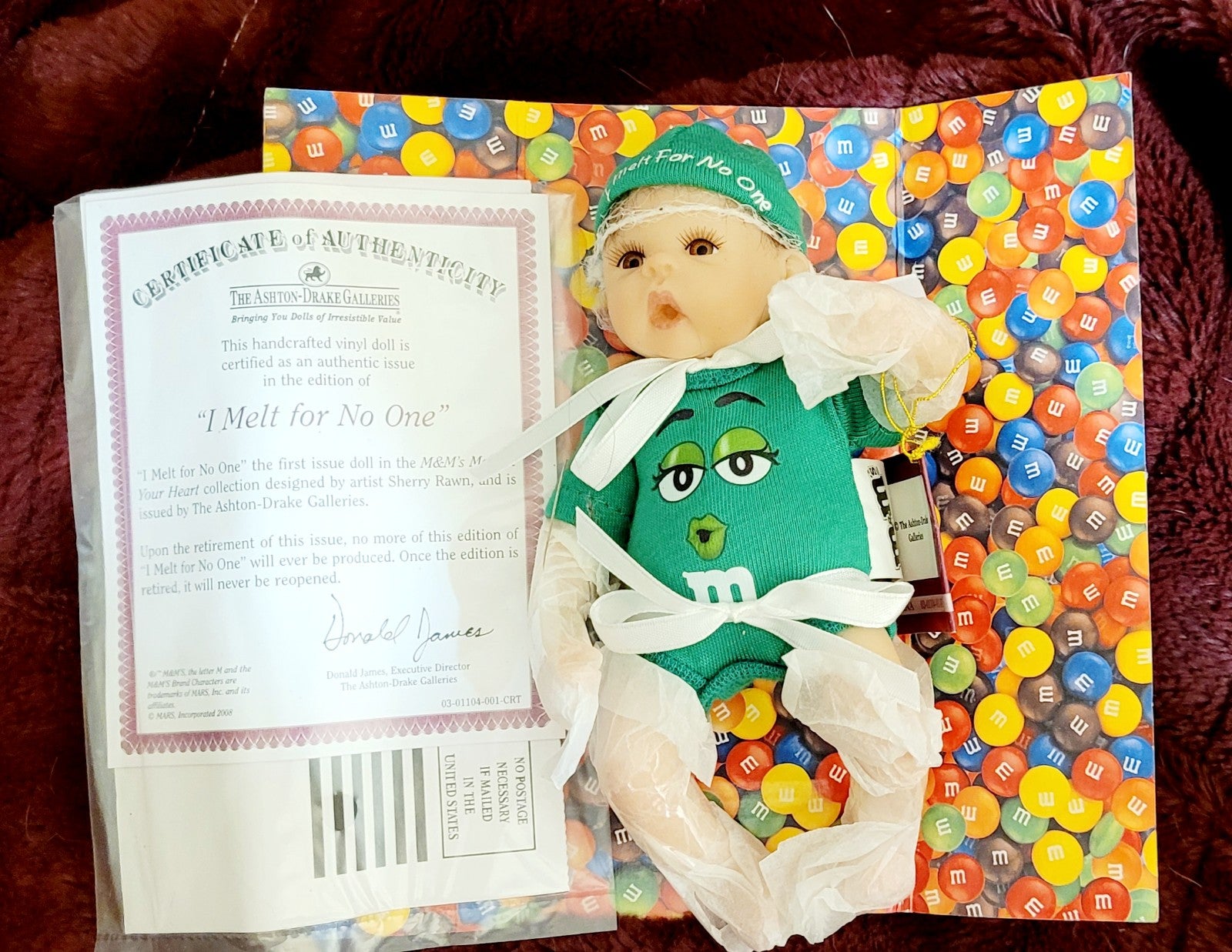 BNIB M & M BABIE ASHTON DRAKE COLLECTION GREEN