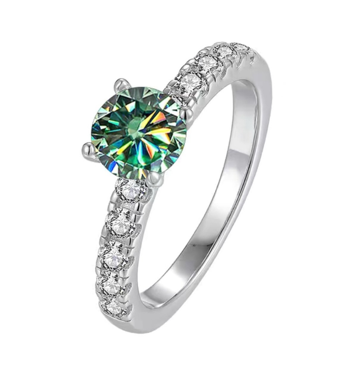 New! Certified 1ct t.w. Moissanite Diamond Engagement Ring Size 6