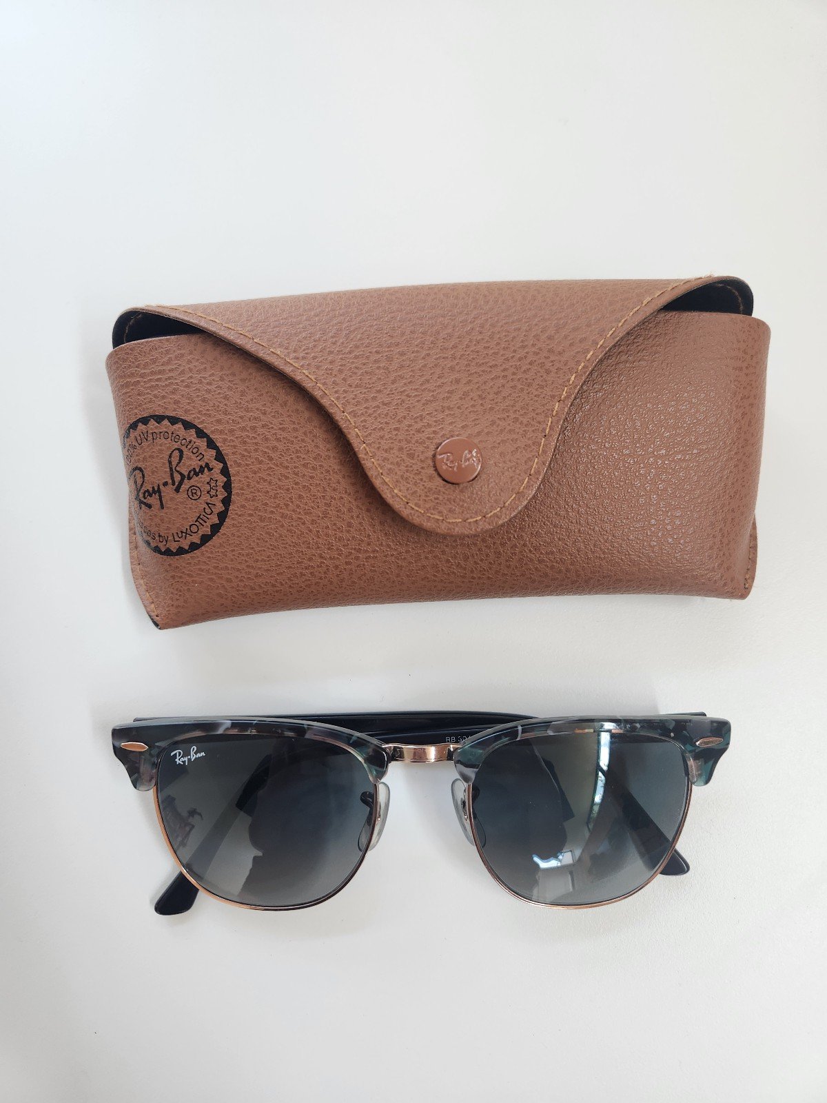 Ray-Ban Clubmaster Fleck Sunglasses - Green Grey