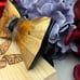 Handmade Gold Feather Bow Tie Boutonnière Lapel Pin Set